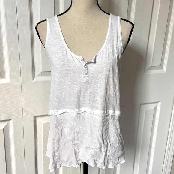 Anthro. Little Yellow Button Signe Henley Tank - Picture 2 of 15